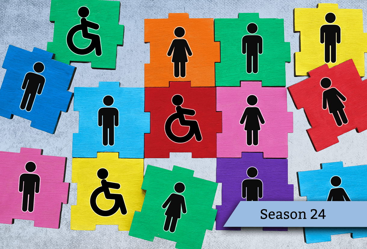 image: puzzle pieces with icons of differently-abled and diverse people (iStockphoto)