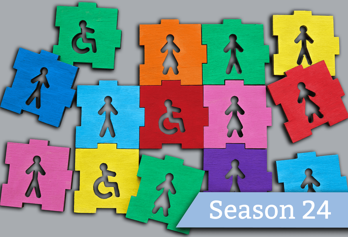 image: puzzle pieces with icons of differently-abled and diverse people (iStockphoto)
