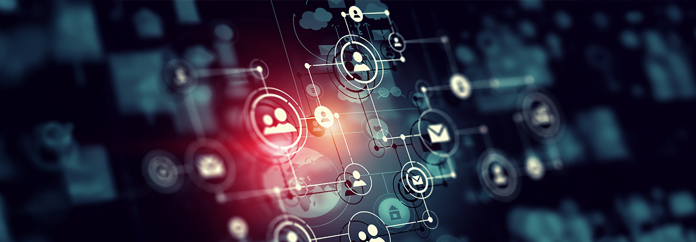 image: an array of connected people icons in cyber space (iStockphoto)