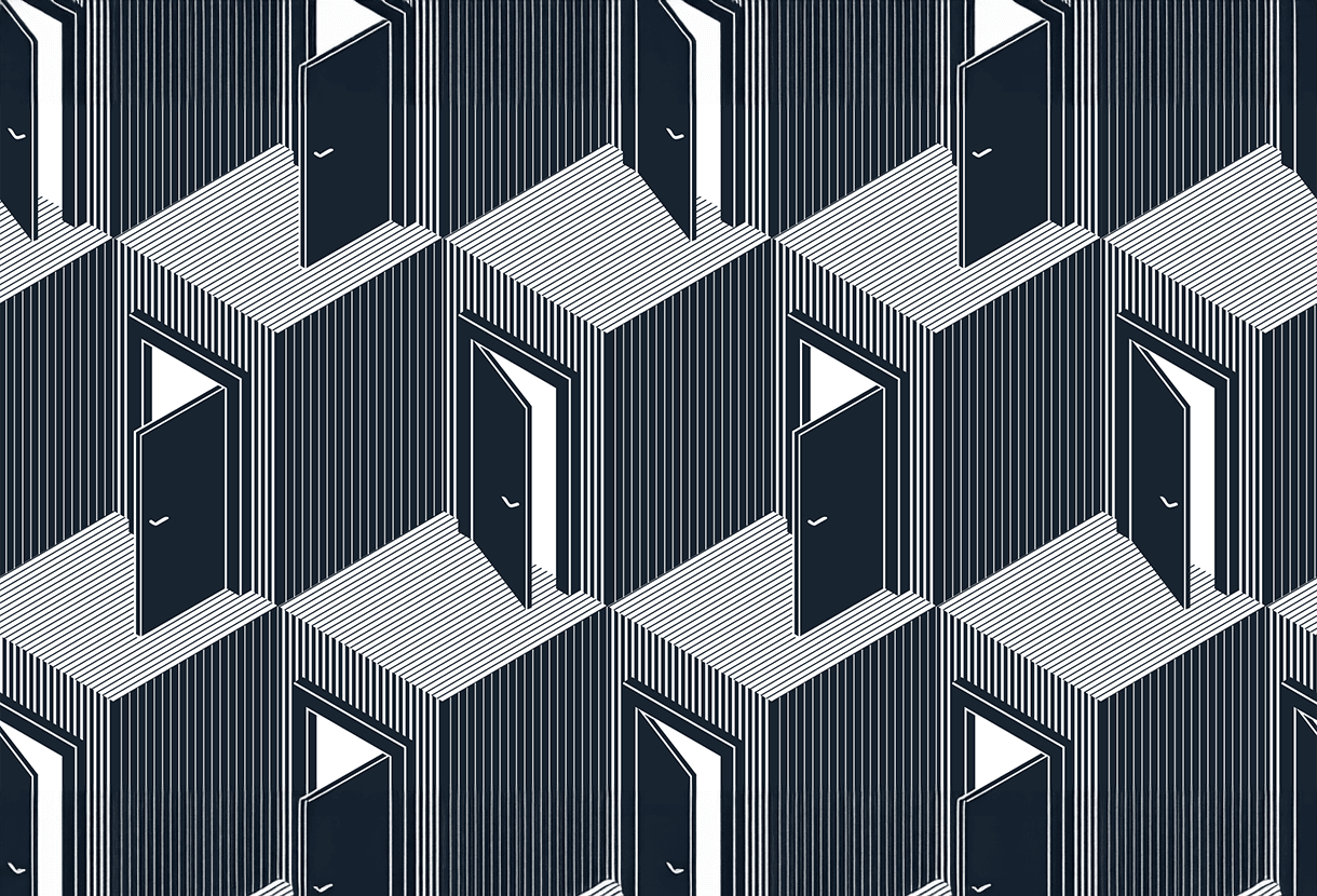 image: doors opening onto blocks (iStockphoto)