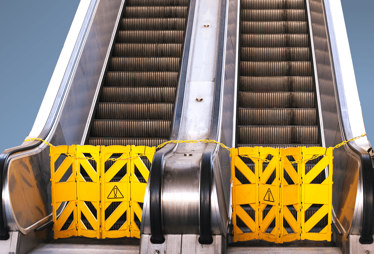 Out of service escalator (iStockphoto)