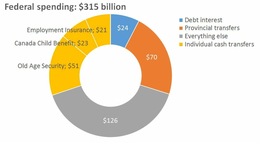 Pie chart of 2017 federal budget